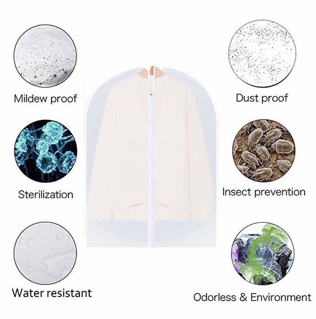 Translucent Dustproof Garment Bags With Zipper And Folding Hook, Hanging Garment Bag, Clear Dust-proof Garment Bags for Storage, Clear Full Zipper Suit Bags Translucent Dustproof Garment Bags With Zipper And Folding Hook, Hanging Garment Bag, Clear Dust-proof Garment Bags for Storage, Clear Full Zipper Suit Bags